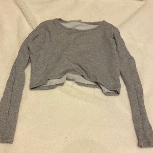 Gray cropped sweater